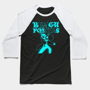 Beach Fossils Retro Pixel Art Bunny Baseball T-Shirt